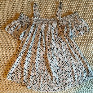 Floral Blouse- off the shoulder / size small